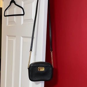 Michael Kors small black leather crossbody